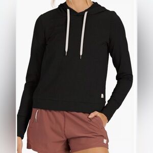 Vuori Black Hoodie with White Drawstrings EUC